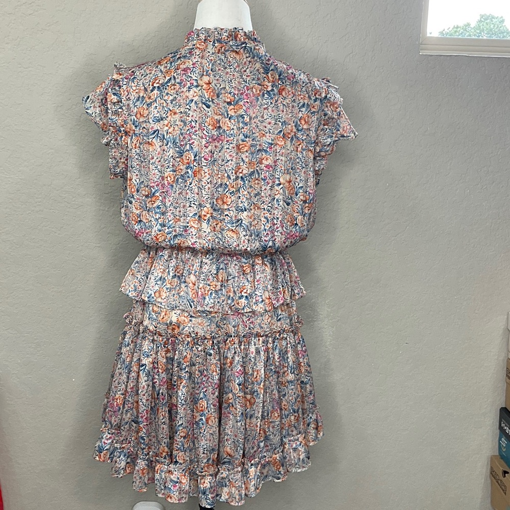 Chic Floral Ruffle Mini Dress - Picture 3 of 7